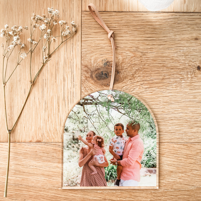 Personalised Photo Arch Drop - Clear Acrylic