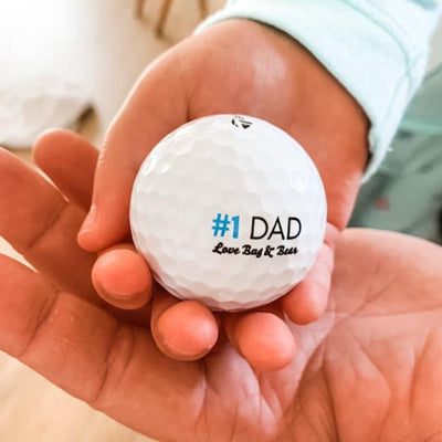 Personalised #1 Dad golf balls, set of 3 premium TaylorMade – Father's Day gift