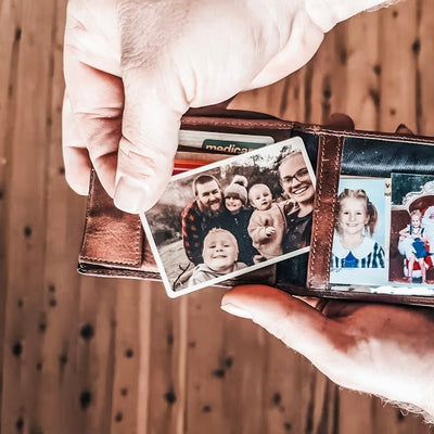 Personalised Timber Wallet Photos