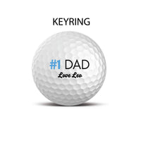 Personalised Golf Ball Keyring (multiple designs)