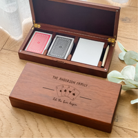 Personalised Wooden Card Game Box - Playing Cards