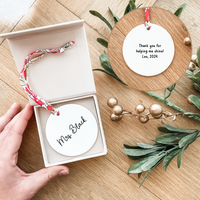 Luxe Christmas Ceramic Decoration + Gift Box - Liberty London - Circle - Double Sided