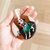 Classic Christmas Ceramic Decoration - Circle - Photo - Pets