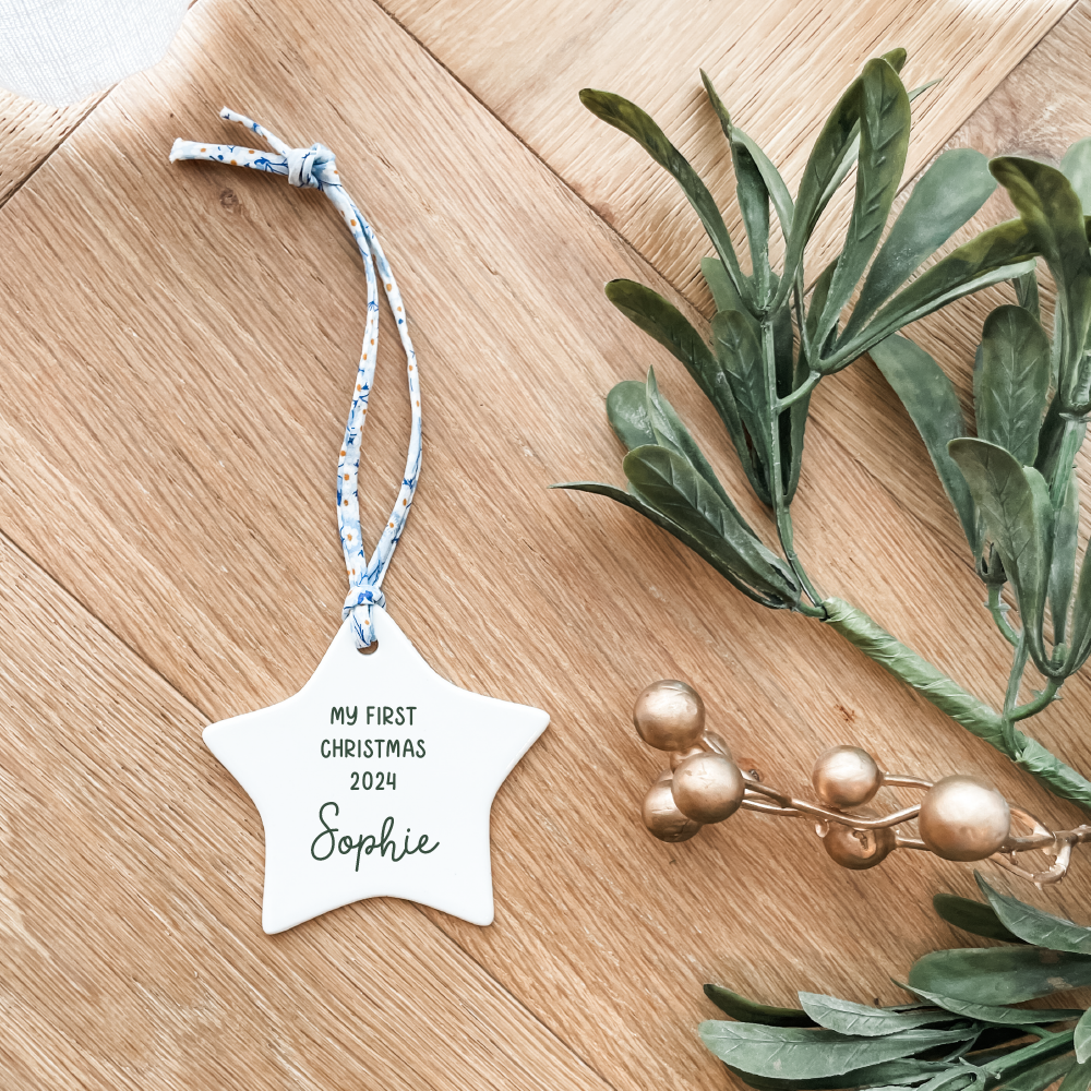 Luxe Christmas Ceramic Decoration + Gift Box - Liberty London - Star