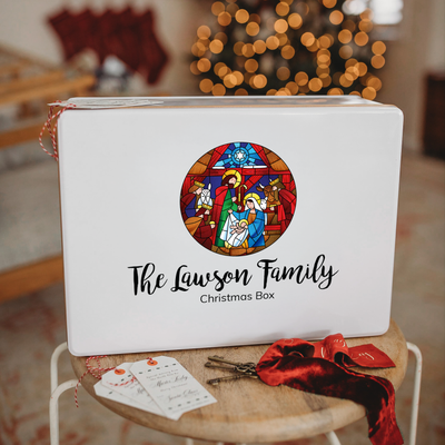 Personalised Christmas keepsake box, design 12