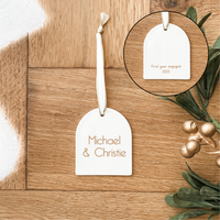 Classic Christmas Ceramic Decoration - Arch - Double Sided