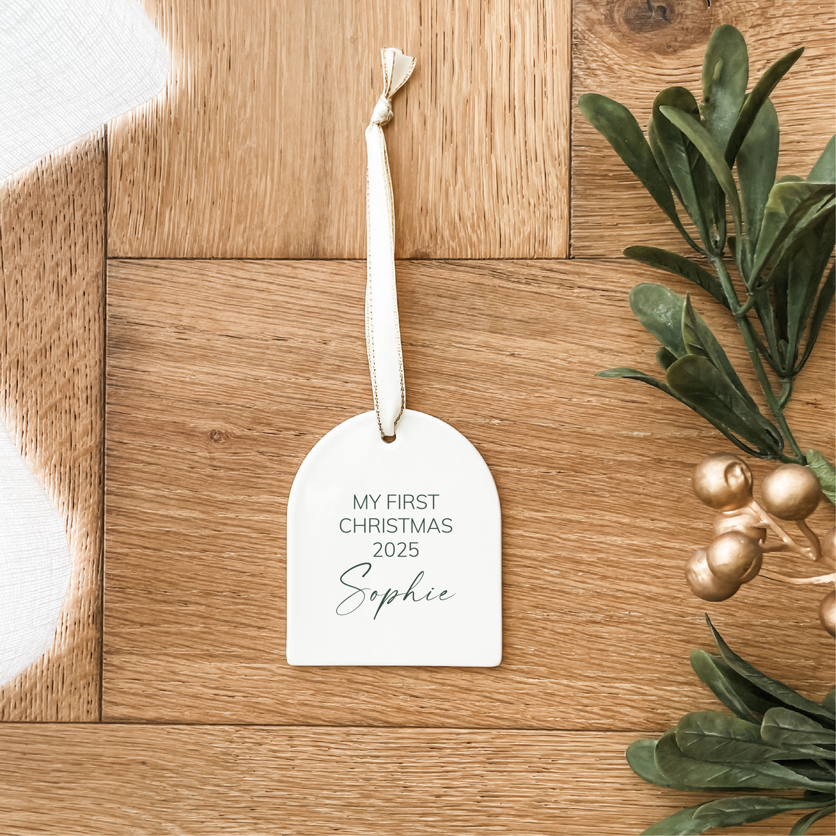 Classic Christmas Ceramic Decoration - Arch