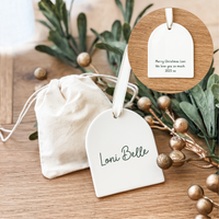 Classic Christmas Ceramic Decoration - Arch - Double Sided