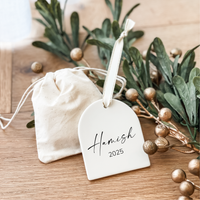 Classic Christmas Ceramic Decoration - Arch