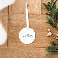 Classic Christmas Ceramic Decoration - Circle