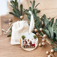 Classic Christmas Ceramic Decoration - Circle - Photo