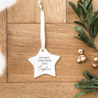 Classic Christmas Ceramic Decoration - Star