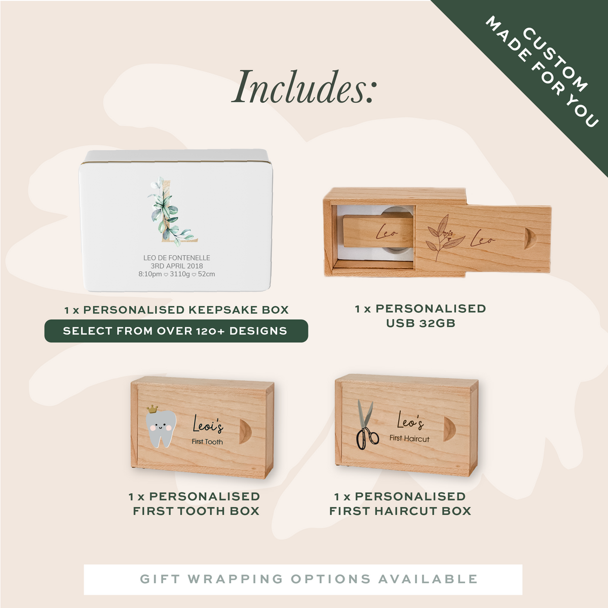 Classic Keepsake Gift Bundle / Personalised / All Designs