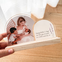 best Gift for mum - Clear Double Arch Photo Plaque