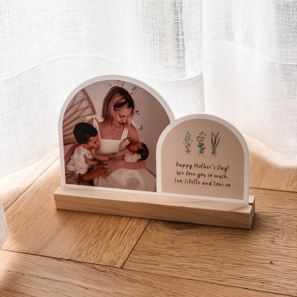 Mother's Day Double Arch Plaque - Wildflower design