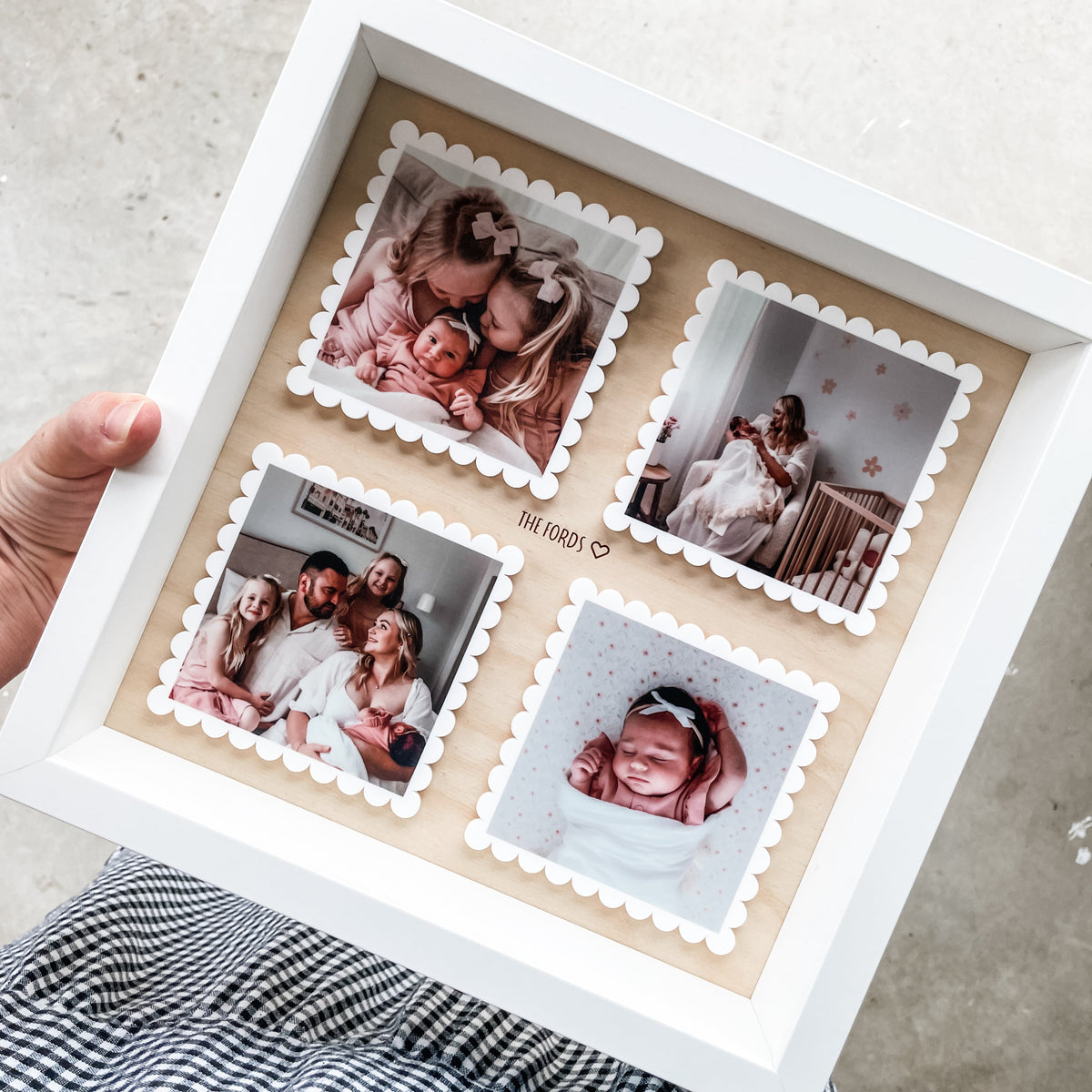 Etched Timber Photo Frame - Mother's Day - Close up