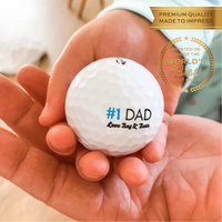 Premium Personalised Golf Balls - Set of 3 - #1 Dad