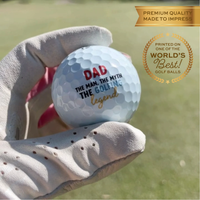 Personalised 'Golfing Legend' golf balls, set of 3 – Father's Day gift for Dad