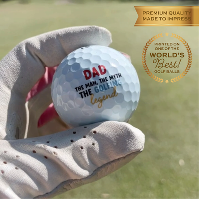 Personalised 'Golfing Legend' golf balls, set of 3 – Father's Day gift for Dad