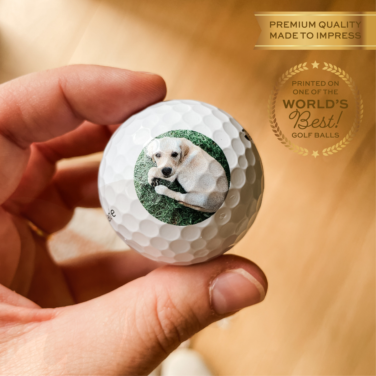 Premium Personalised Golf Balls - Set of 3 - Photo - Pets