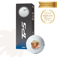 Premium Personalised Golf Balls - Set of 3 - Photo with Message
