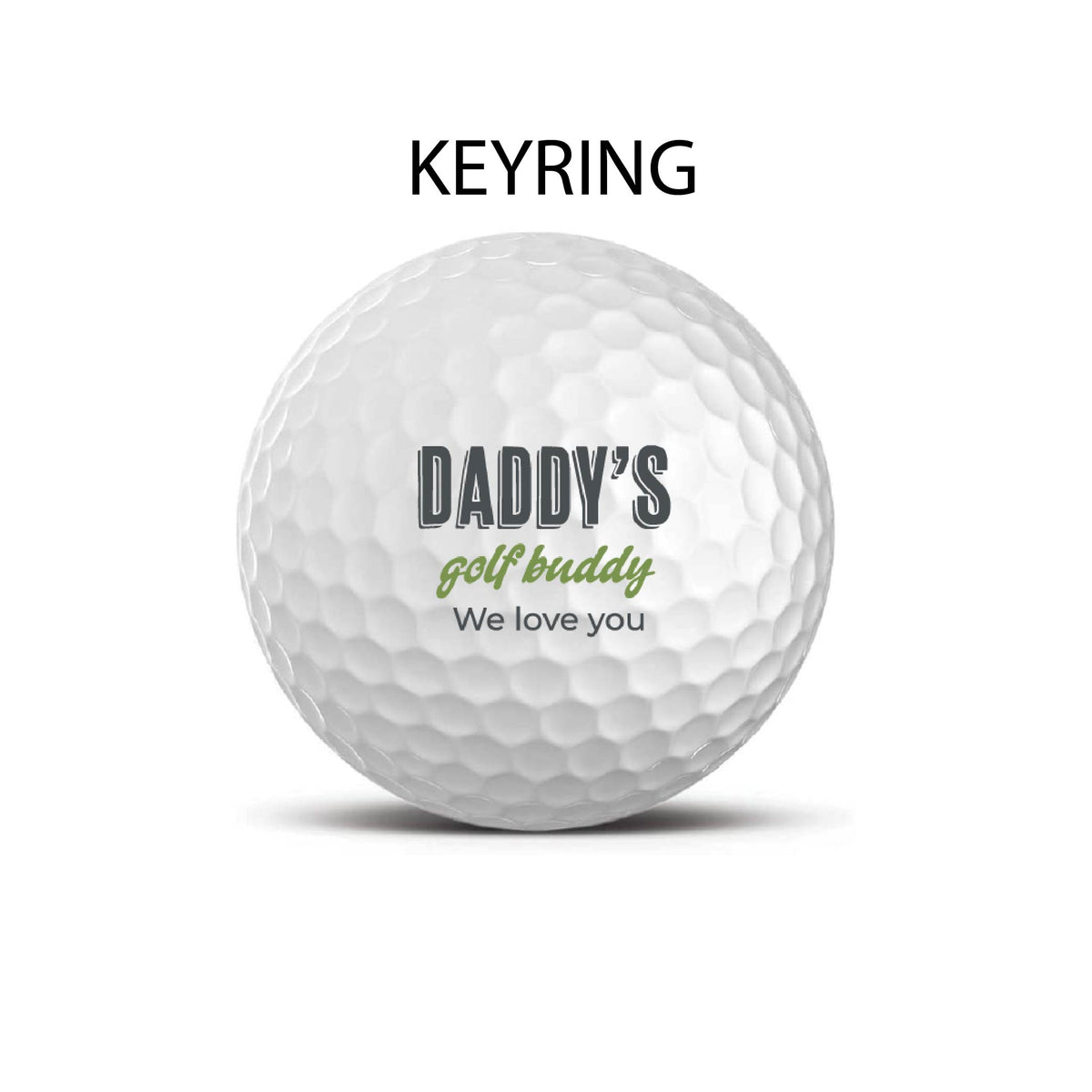 Personalised Golf Ball Keyring (multiple designs)