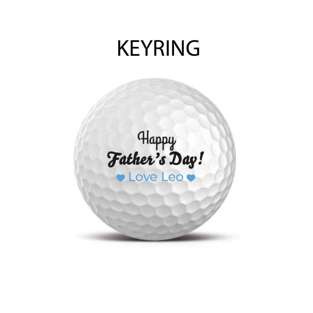 Personalised Golf Ball Keyring - Happy Father's Day