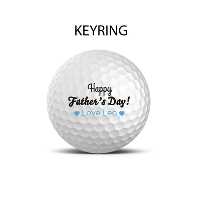 Personalised Golf Ball Keyring - Happy Father's Day