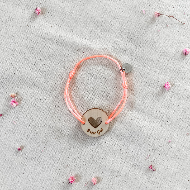 Personalised Bracelet - Heart - Timber