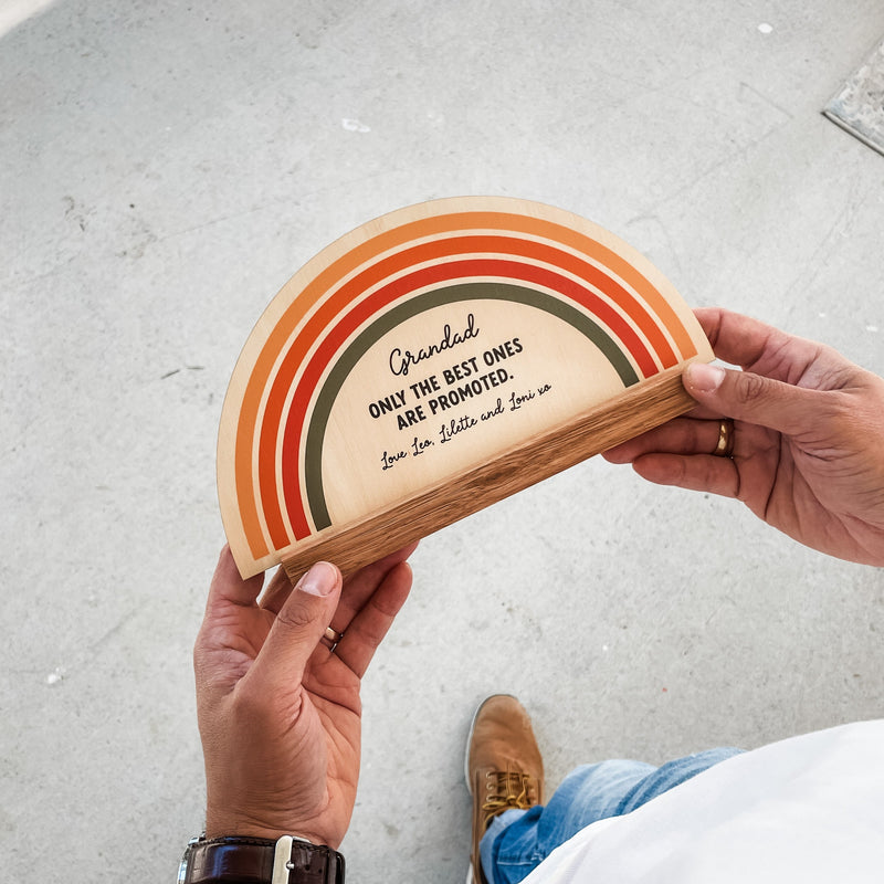 Printed Semi-Circle Plaque - Retro