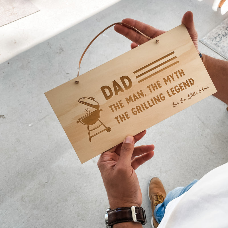 Father's Day Wooden Sign - BBQ