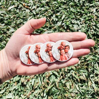 Personalised Golf Ball Markers - Set of 4 - Same Photos