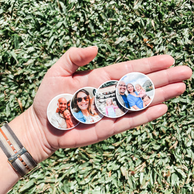 Personalised Golf Ball Markers - Set of 4 - Different Photos