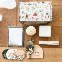 Teacher Gift Pack with fridge magnet, candle, room spray. perfect for teacher gifting birdsview