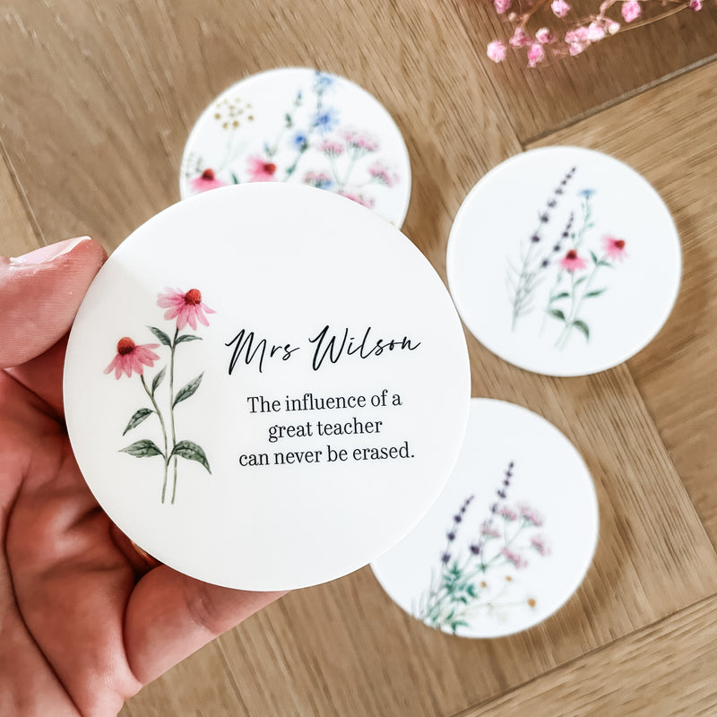 Personalised Fridge Magnets - Set of 4 - Wildflowers