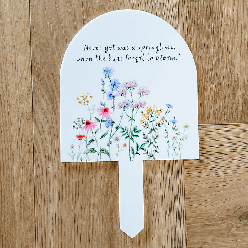 Personalised Garden Stick/Sign - Wildflowers