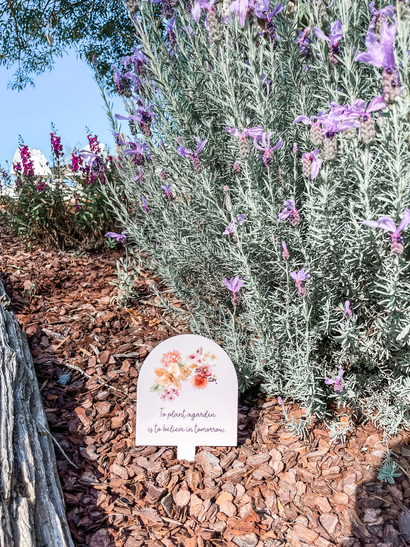 Personalised Garden Stick/Sign - Floral Bunch
