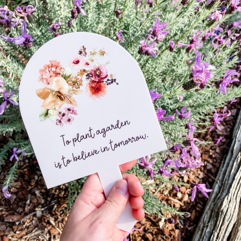 Personalised Garden Stick/Sign - Floral Bunch