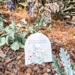 Personalised Garden Stick/Sign - Wildflowers