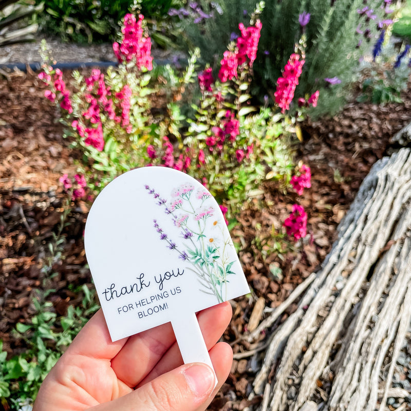 Personalised Planter Stick - Wildflowers