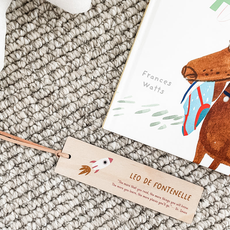 Personalised Timber Bookmarks - Rocket