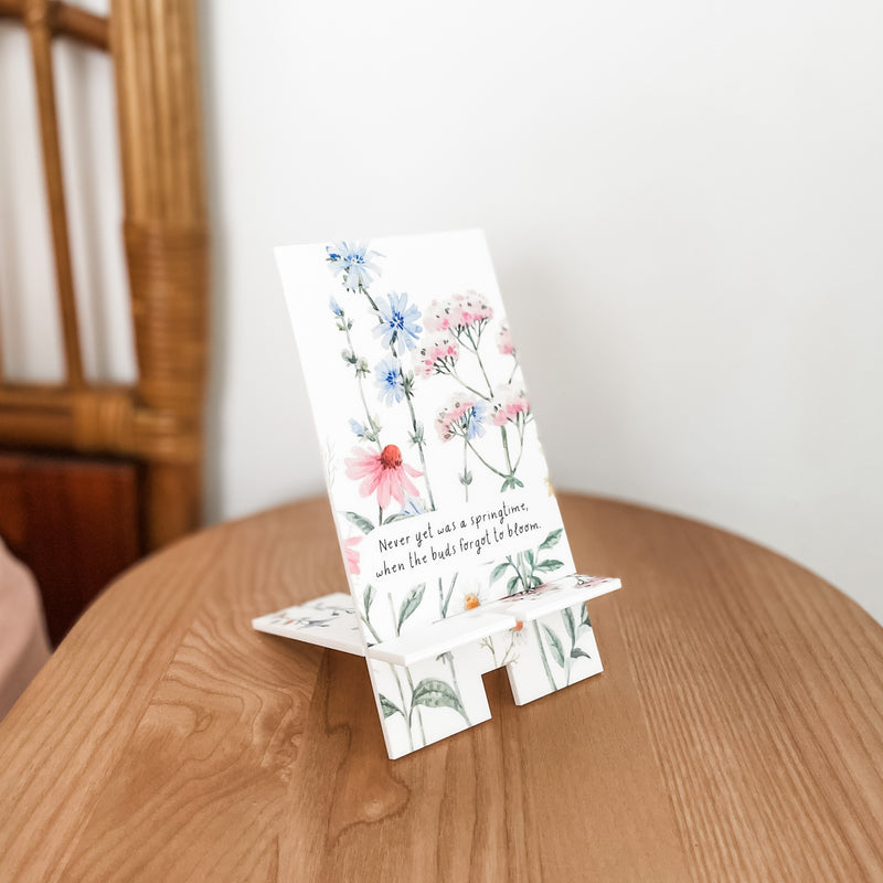 Personalised Phone Charging Stand - Wildflowers