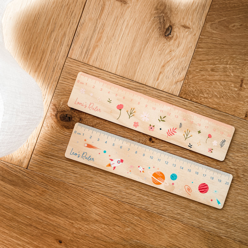 Personalised Rulers - Pattern - Timber