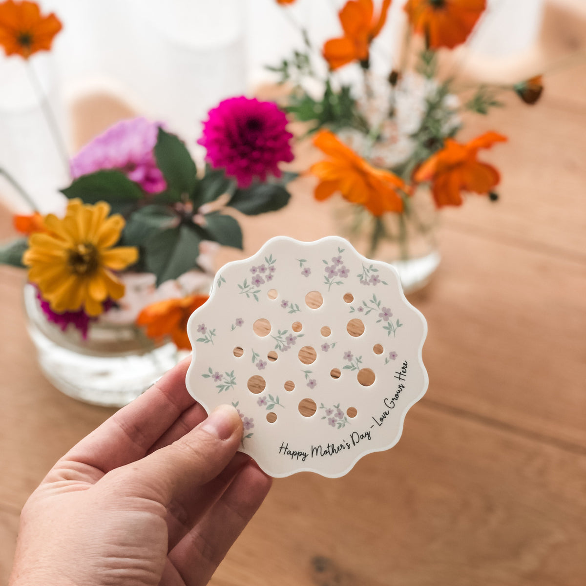 Personalised Flower Frogs - Set of 3 - Mother's Day