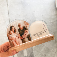 Double Arch Plaques - Wildflower Bunches - Clear Acrylic - In Memory