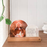 Double Arch Plaques - Wildflower Bunches - Clear Acrylic - In Memory