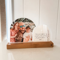 Double Arch Plaques - Wildflower Bunches - Clear Acrylic - In Memory