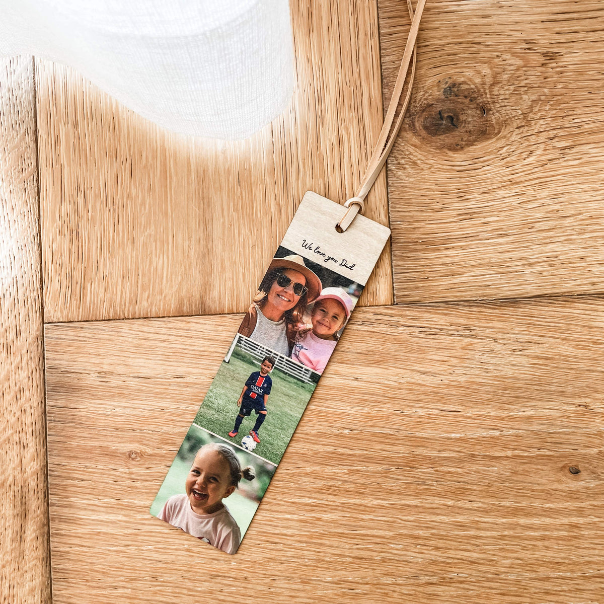 Personalised Timber Bookmarks - Three Photos