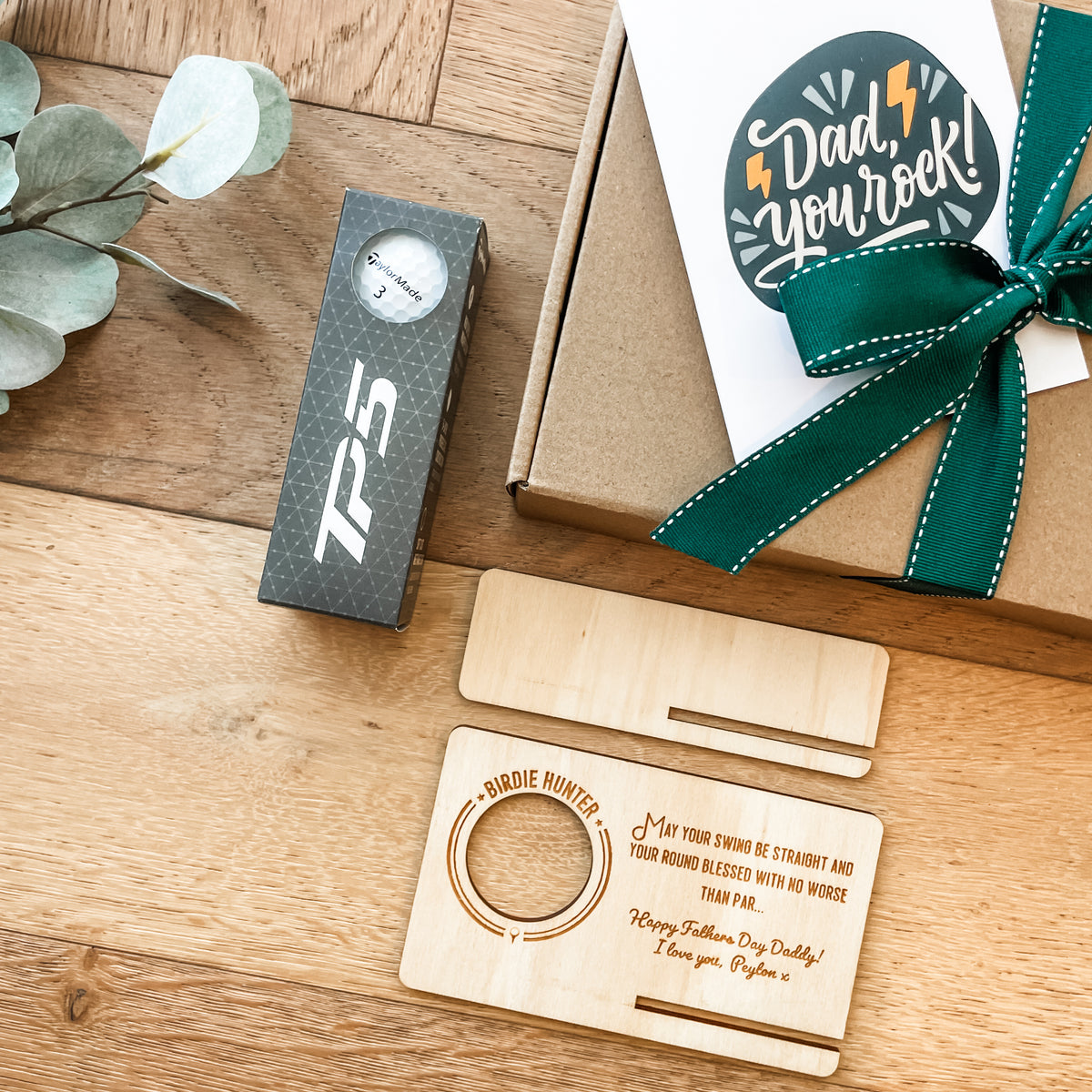 Classic personalised golf gift set for Dad – Father's Day gift bundle