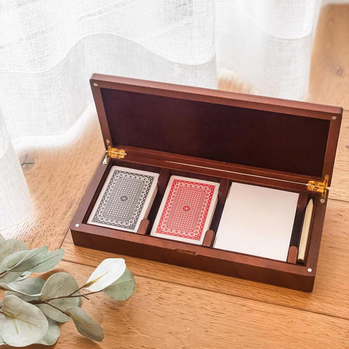 Personalised Wooden Card Game Box - Playing Cards